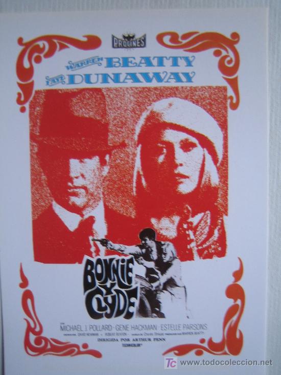 Kino: Bonnie y clyde - folleto reproduccion - warren beatty faye dunaway