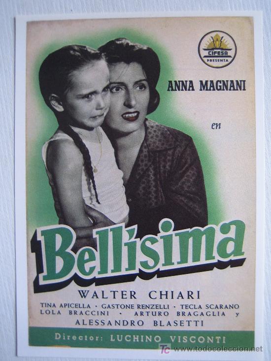 Kino: Bellisima - visconti - folleto reproduccion - anna magnani walter chiari tina apicella