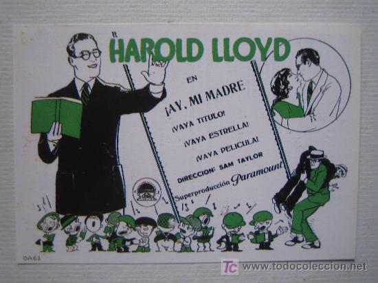 Kino: Ay mi madre - harold lloyd - folleto reproduccion