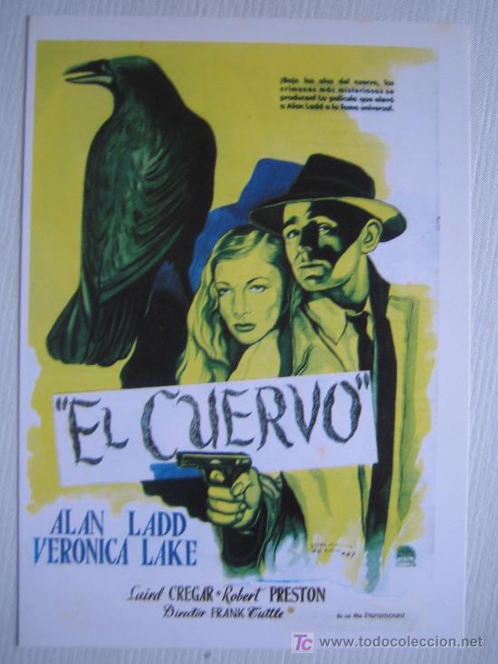 Kino: El cuervo - folleto reproduccion - alan ladd veronica lake