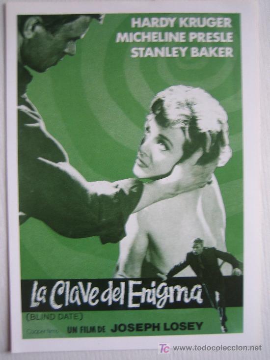 Kino: La clave del enigma - folleto reproduccion - hardy kruger stanley baker micheline presle