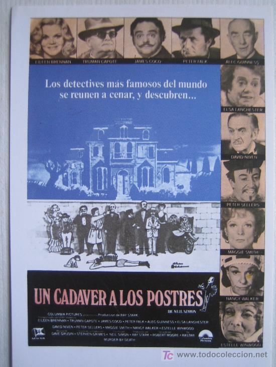Cine: Un cadaver a los postres - folleto reproduccion - truman capote