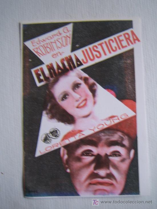 Cinema: El hacha justiciera - folleto reproduccion