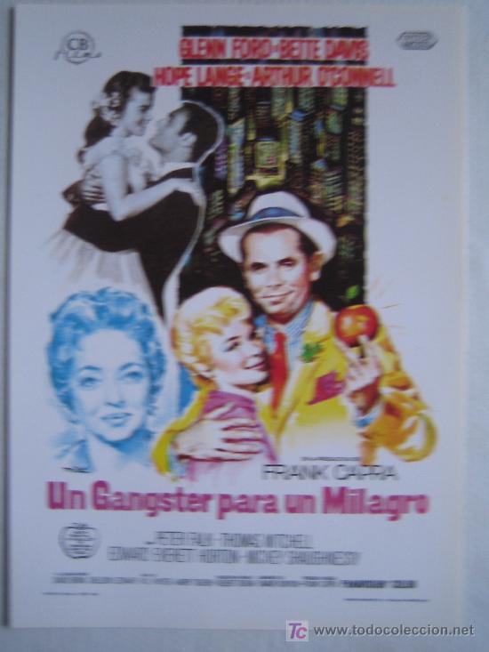Cinema: Un gangster para un milagro - mac - folleto reproduccion