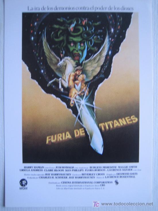 Cinema: Furia de titanes - folleto reproduccion - Ray Harryhausen