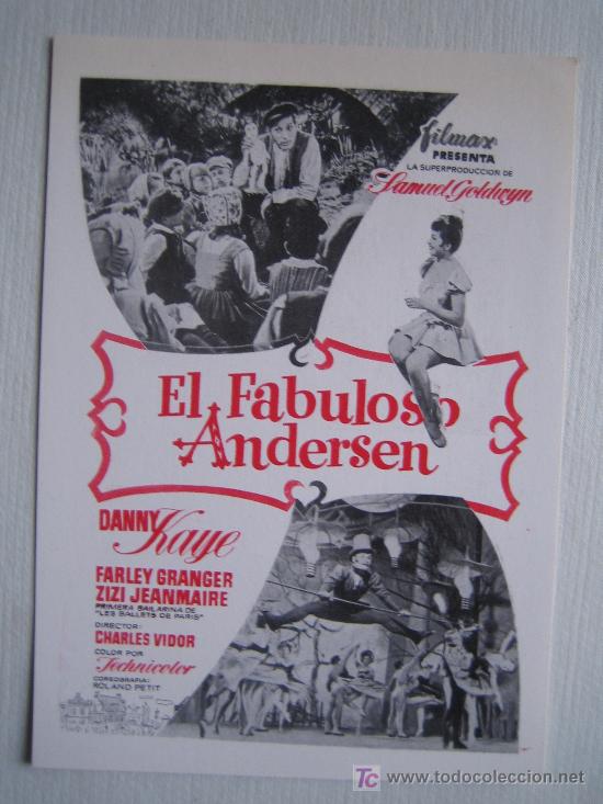 Cinema: El fabuloso andersen - folleto reproduccion