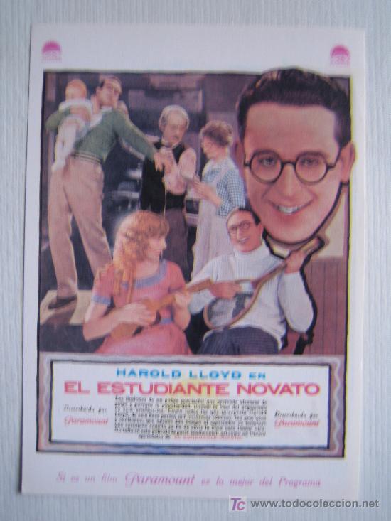 Kino: El estudiante novato - harold lloyd - folleto reproduccion