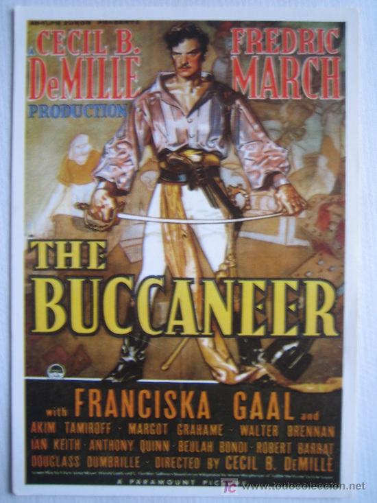 Cinema: Los corsarios de florida - folleto reproduccion - fradric march franciska gaal cecil b de mille