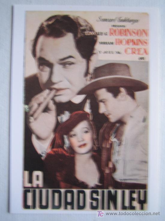 Cinema: La ciudad sin ley - folleto reproduccion