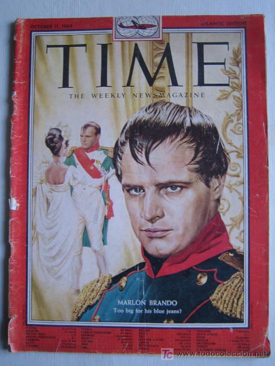 Cine: Revista Time americana N&ordm; 64 - portada Marlon brando