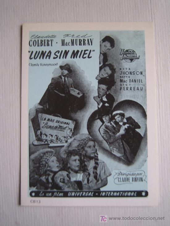 Cinema: Luna sin miel - folleto reproduccion