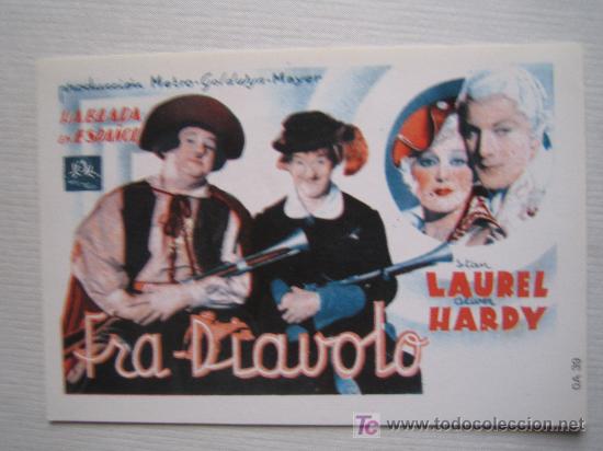 Cinema: Fra diavolo - laurel y hardy  - folleto reproduccion