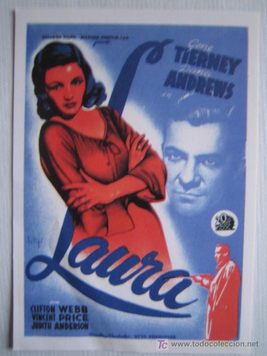 Cine: Laura - soligo - folleto reproduccion - gene tierney dna andrews vincent price