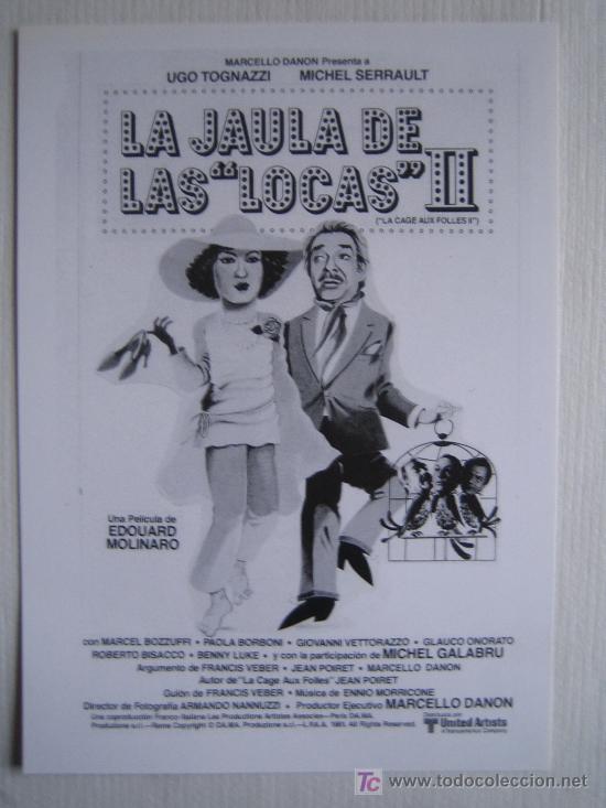 Cinema: La jaula de las locas II - folleto reproduccion - ugo tognazzi