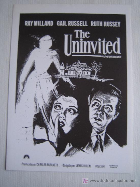 Cinema: The uninvited - los intrusos - folleto reproduccion - ray milland gail russell