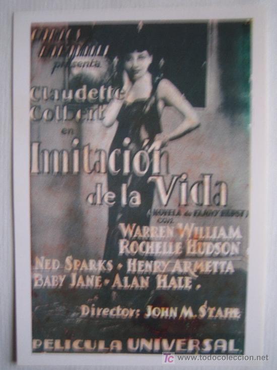 Cinema: Imitacion de la vida - folleto reproduccion