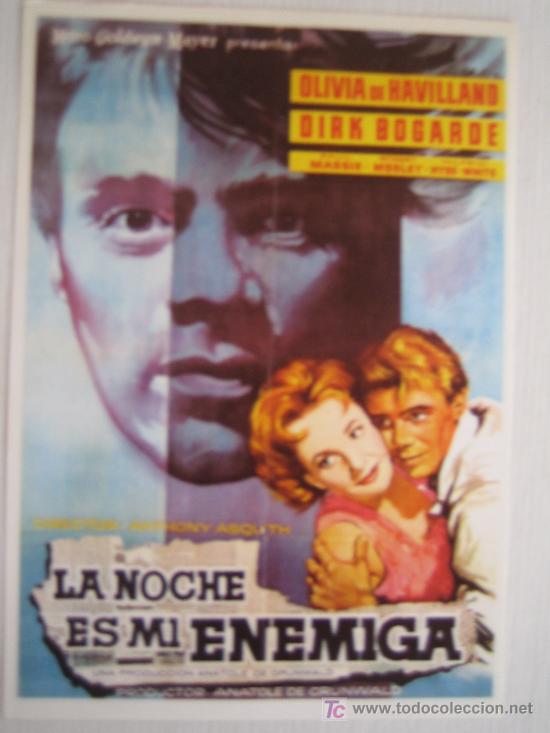 Cinema: La noche es mi enemiga - folleto reproduccion dirk bogarde olivia de havilland Anthony Asquith