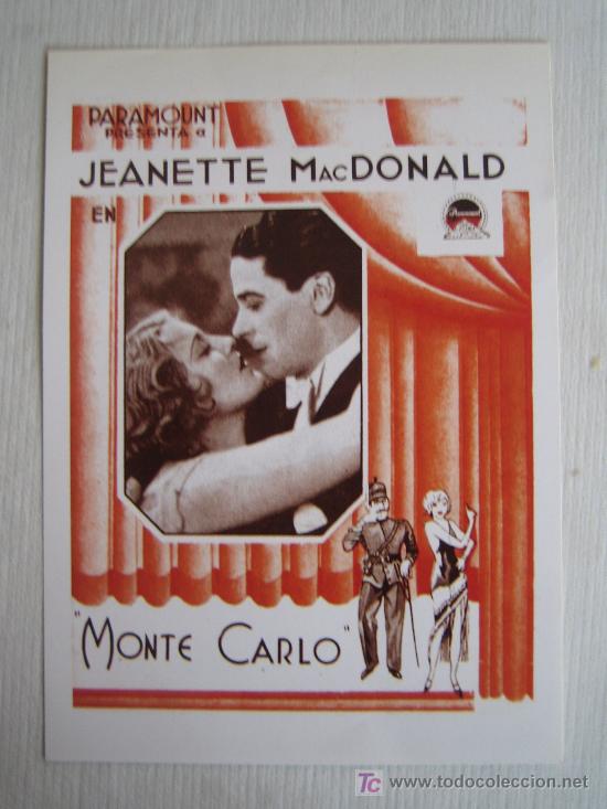 Cinema: Montecarlo - folleto reproduccion