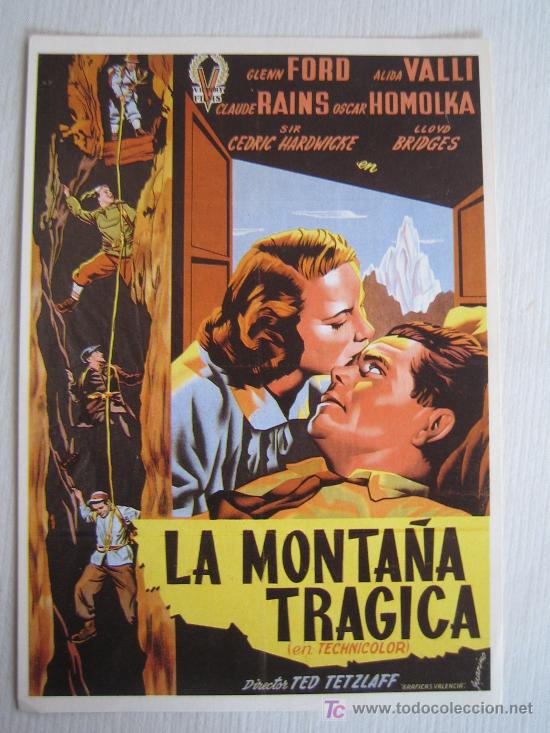 Cinema: La monta&ntilde;a tragica - folleto reproduccion