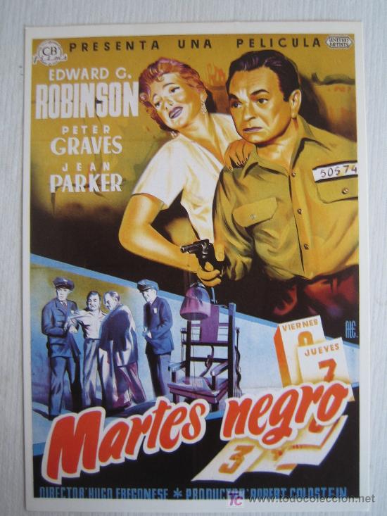Cinema: Martes negro - folleto reproduccion - edward g robinson