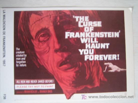 Cine: La maldicion de frankenstein - folleto reproduccion - Peter Cushing Hazel Court christopher lee