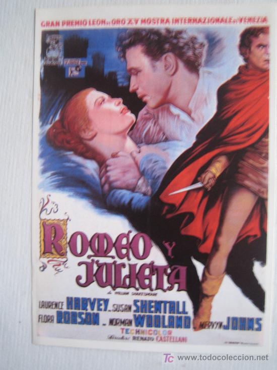 Cine: Romeo y julieta - folleto reproduccion  shakespeare