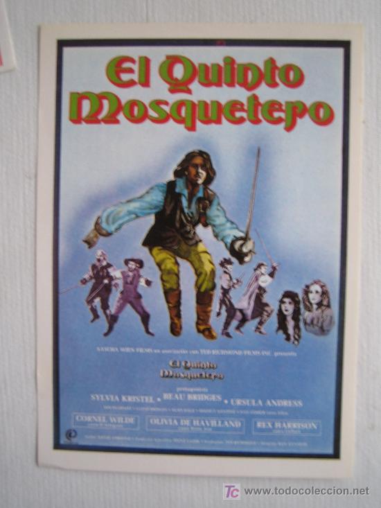 Cinema: El quinto mosquetero - folleto reproduccion sylvia kristel