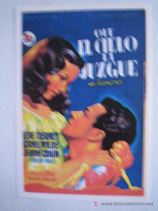 Cine: Que el cielo la juzgue - soligo - folleto reproduccion gene tierney vincent price