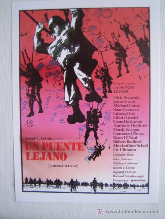 Cinema: un puente lejano - folleto reproduccion - sean connery dirk bogarde robert redford gene hackman