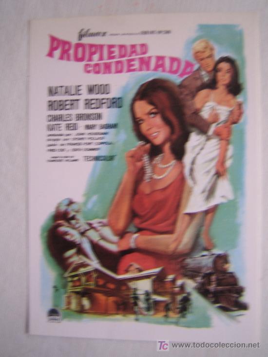 Cinema: Propiedad condenada - folleto reproduccion - natalie wood robert redford sydney pollack
