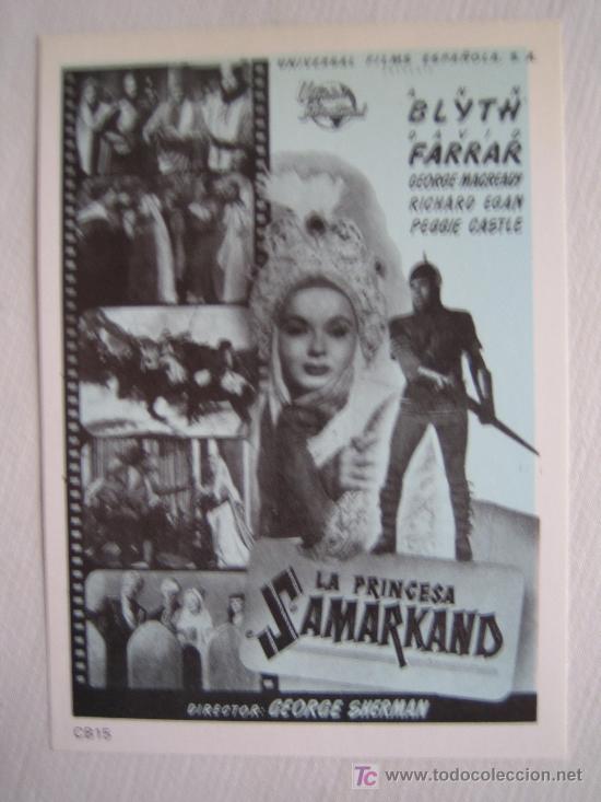 Cinema: La princesa samarkand - folleto reproduccion - ann blyth