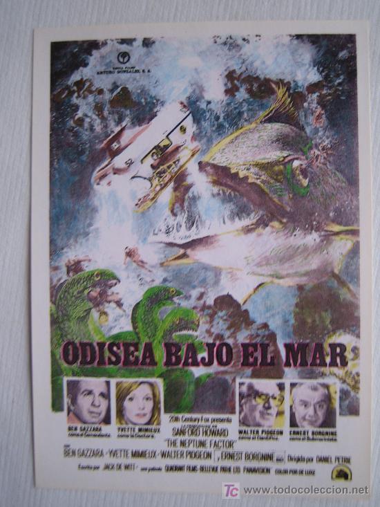 Kino: Odisea bajo el mar - Folleto reproduccion - The Neptune Factor Yvette Mimieux
