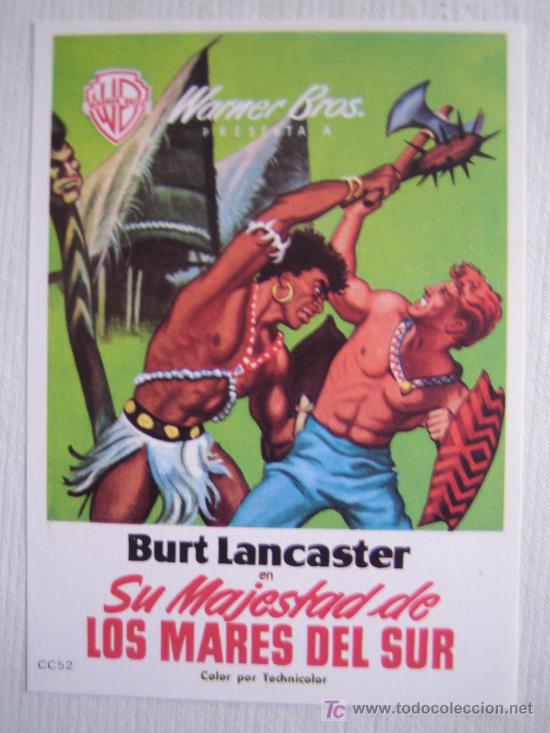 Kino: Su majestad de los mares del sur - folleto reproduccion - burt lancaster joan rice
