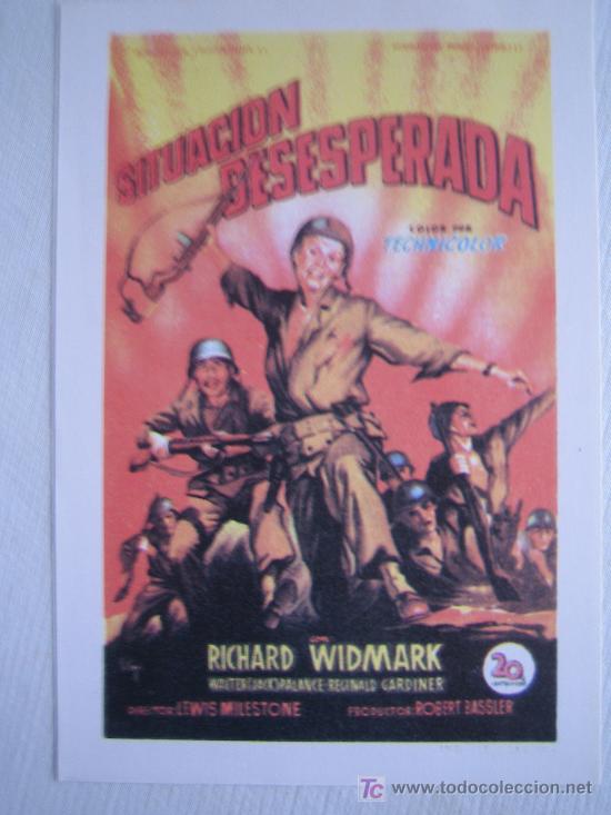 Cine: Situacion desesperada - soligo - folleto reproduccion - 2&ordf; guerra mundial Halls of Montezuma