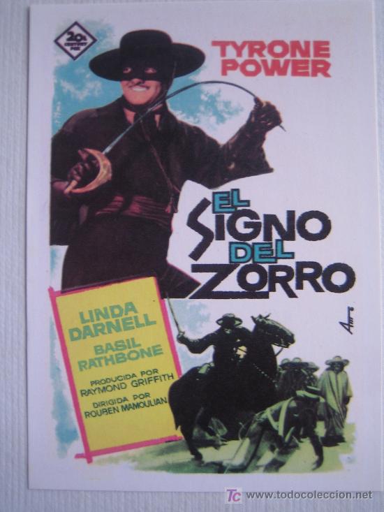 Kino: El signo del zorro - folleto reproduccion