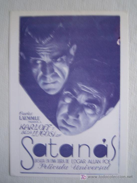 Kino: Satanas - karloff - folleto reproduccion