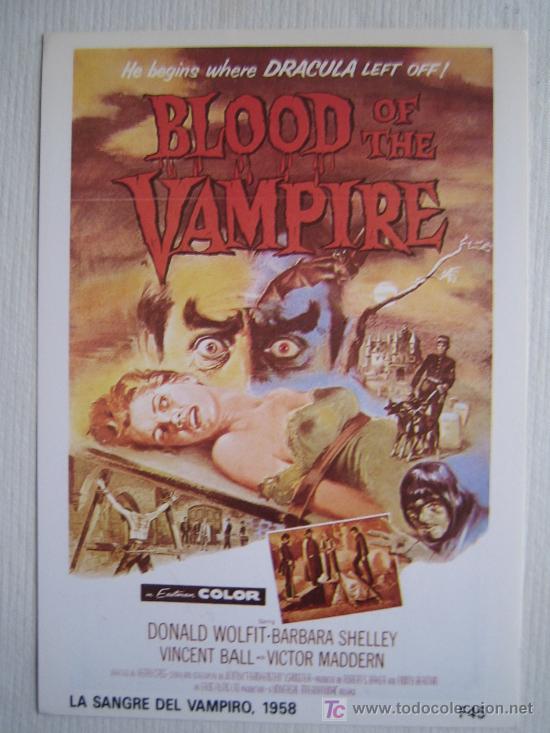 Kino: La sangre del vampiro - folleto reproduccion bllod of the vampire