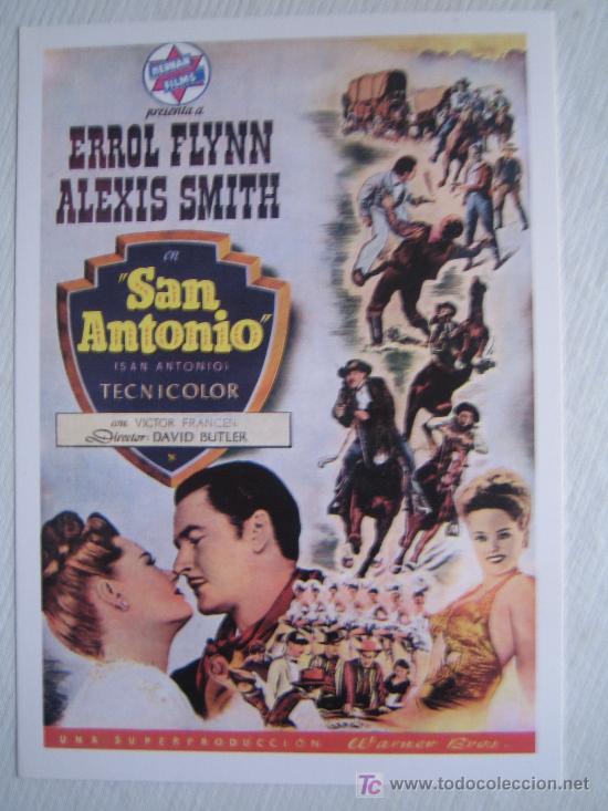 Kino: San antonio - folleto reproduccion - errol flynn alexis smith david buttler