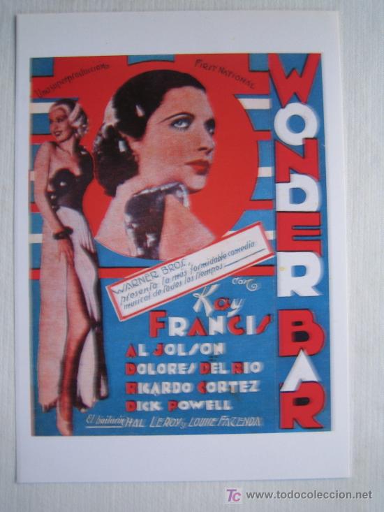 Kino: Wonder bar - folleto reproduccion - kay francis dolores del rio