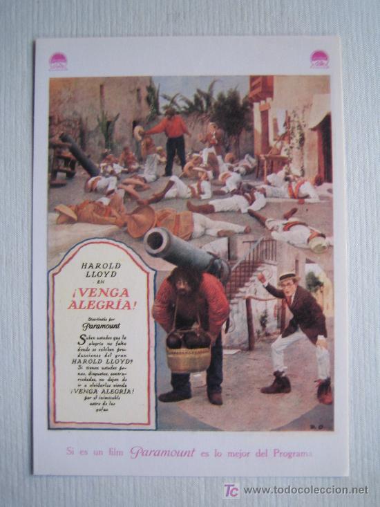 Kino: Venga alegria - harold lloyd Jobyna Ralston John Aasen - folleto reproduccion