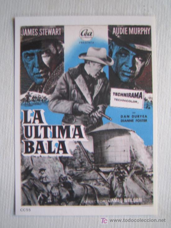 Cine: La ultima bala - western - folleto reproduccion James Stewart Audie Murphy western