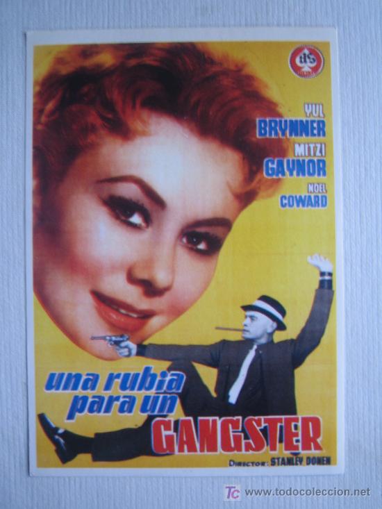 Kino: Una rubia para un gangster - folleto reproduccion - yul brynner mitzi gaynor