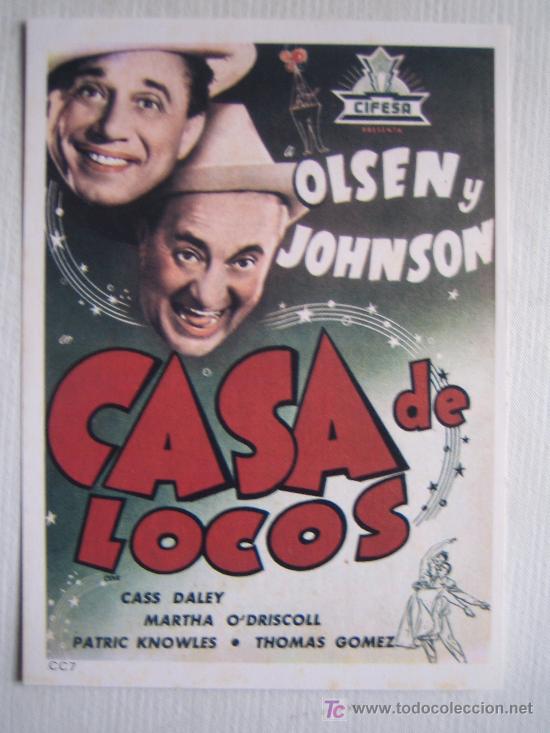 Kino: casa de locos - olsen y johnson - folleto de reproduccion