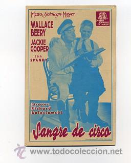 Kino: SANGRE DE CIRCO, con Wallace beery.