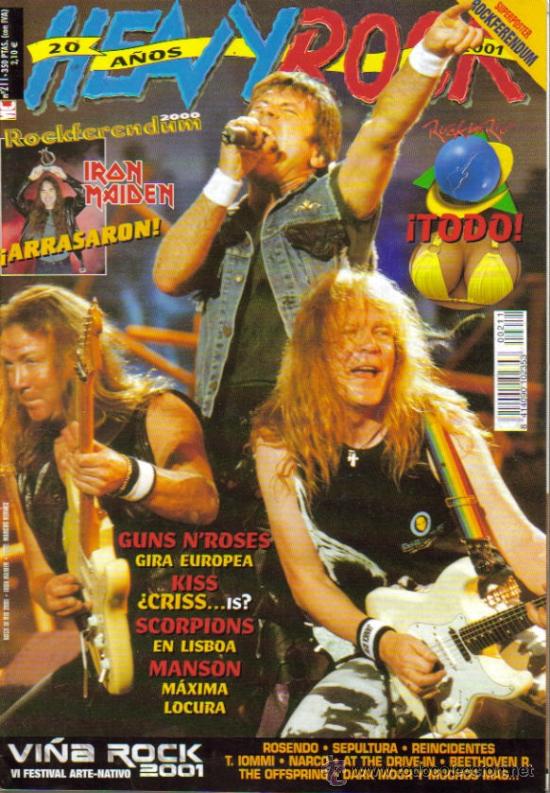 Cinema: MAGAZINE HEAVY ROCK 1984 N&ordm;211 (SUPERPOSTER ROCKFERENDUM) SPAIN