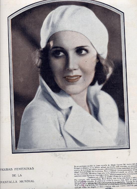 Kino: MARY BRYAN ARTISTA CINE HOJA REVISTA