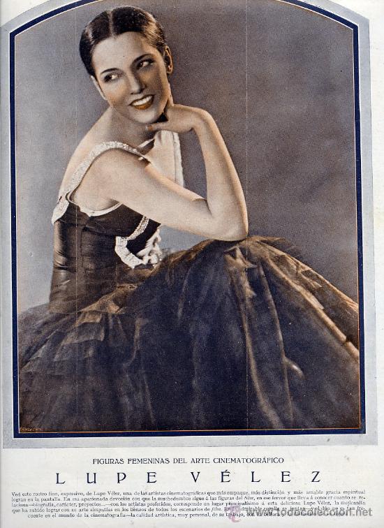 Cinema: LUPE VELEZ 1930  ACTRIZ MEJICANA HOJA REVISTA