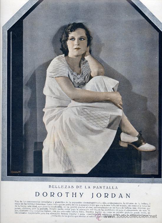 Cinema: DOROTHY JORDAN 1930  VEDETTE CINE HOJA REVISTA