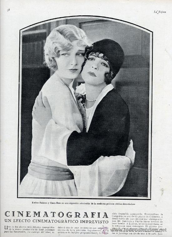 Cinema: CLARA BOW 1927 ACTRIZ CINE AMERICANA HOJA REVISTA