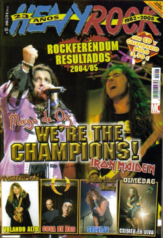 Cinema: MAGAZINE HEAVY ROCK 2005 N&ordm;257 (2 SUPER POSTERS ROCKFERENDUM + ROCKALENDARIO) SPAIN